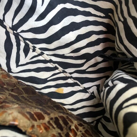 CONNIE GUNDERSON Ventura CA Designer Shoulder Purse Satchel Fuzzy Hand Bag Brown - Picture 13 of 16